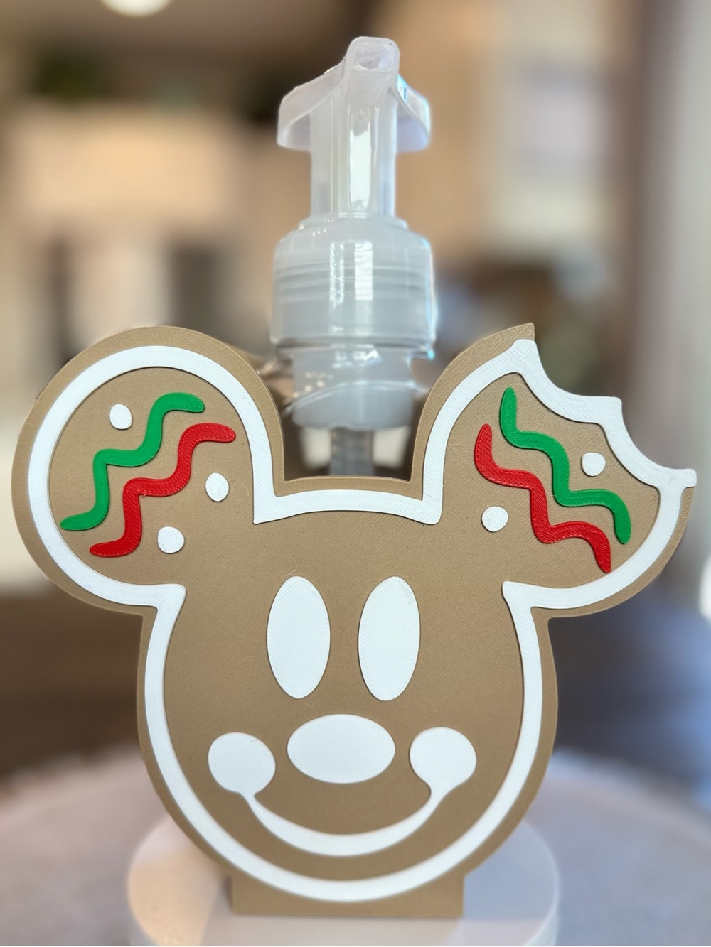 Disney Mickey Mouse Gingerbread Soap Holder for Bath & Body Works Bottles